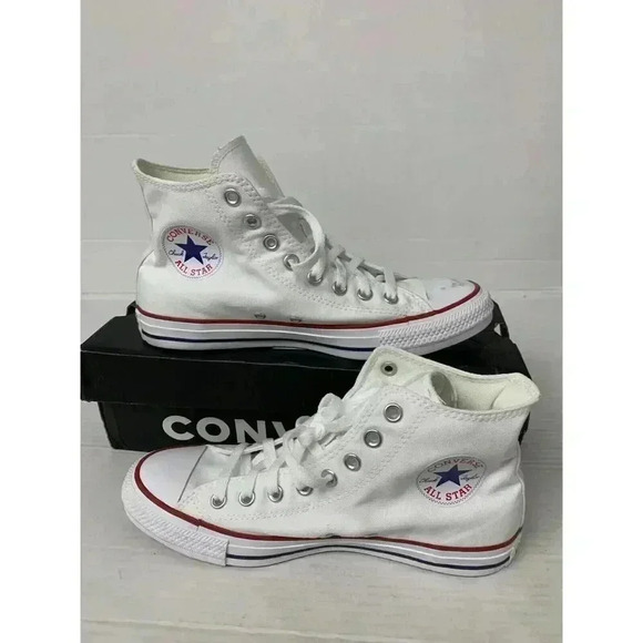 -598 Converse All Star High Top White/White-US 7 Mens - Picture 1 of 5
